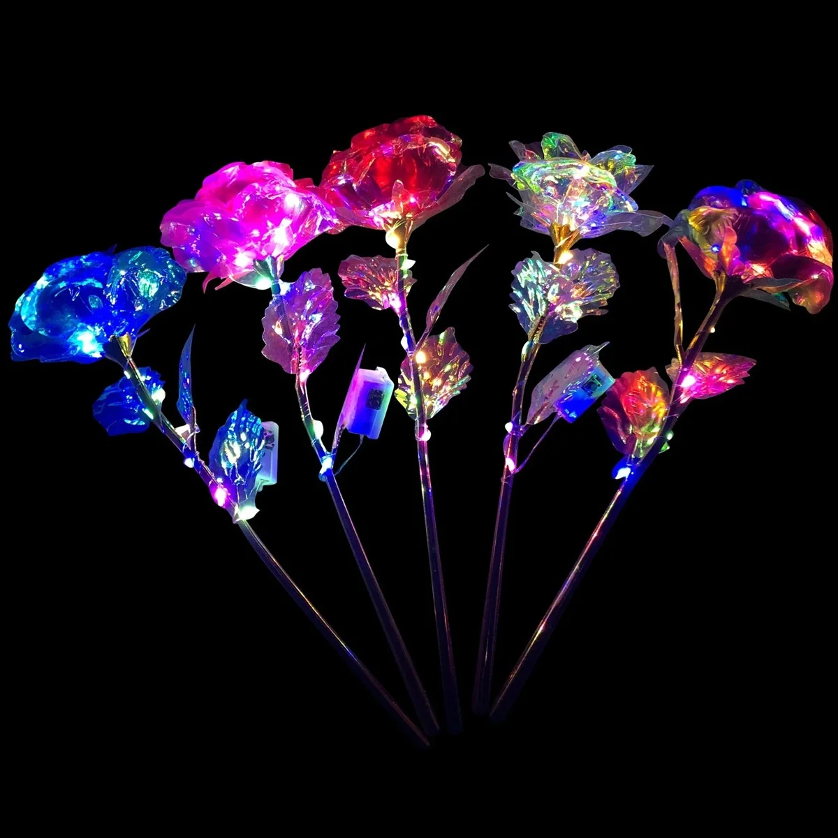 2/10pcs/Set Eternal Rose Flower LED Light Golden Foil Rose Unique Design Gift For The Wife Anniversary Mother's Day And Birthday