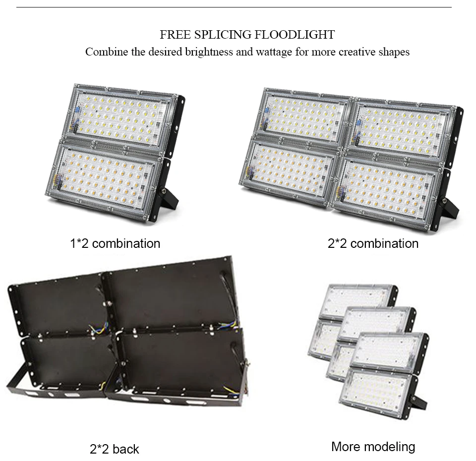 Focos LED Spotlight 50W 100W AC 220V Refletor LED Spot Flood Light Garden Floodlight Outdoor Kitchen Street Landscape Lighting