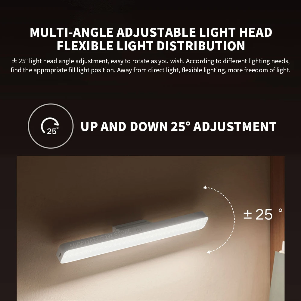 New MIJIA Magnetic Reading Lamp 36cm Extended Lamp Head Ra90 2000mah Uniform Light Adjustable Lamp Head Three Gears 150lm