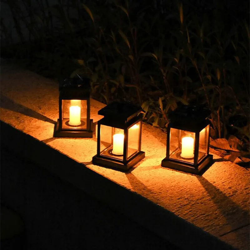 Garden Decor Outdoor Solar Lights Retro Palace Lantern Lights Hanging Candle Lamps Landscape Lighting Floor Lights Solar Light