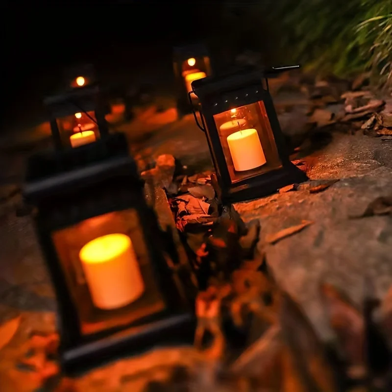 Garden Decor Outdoor Solar Lights Retro Palace Lantern Lights Hanging Candle Lamps Landscape Lighting Floor Lights Solar Light