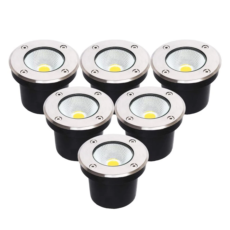 5-15W IP67 Waterproof Recessed LED Underground Deck Light Multi Voltage AC110V/220V DC12V/24V Outdoor Garden Landscape Spotlight