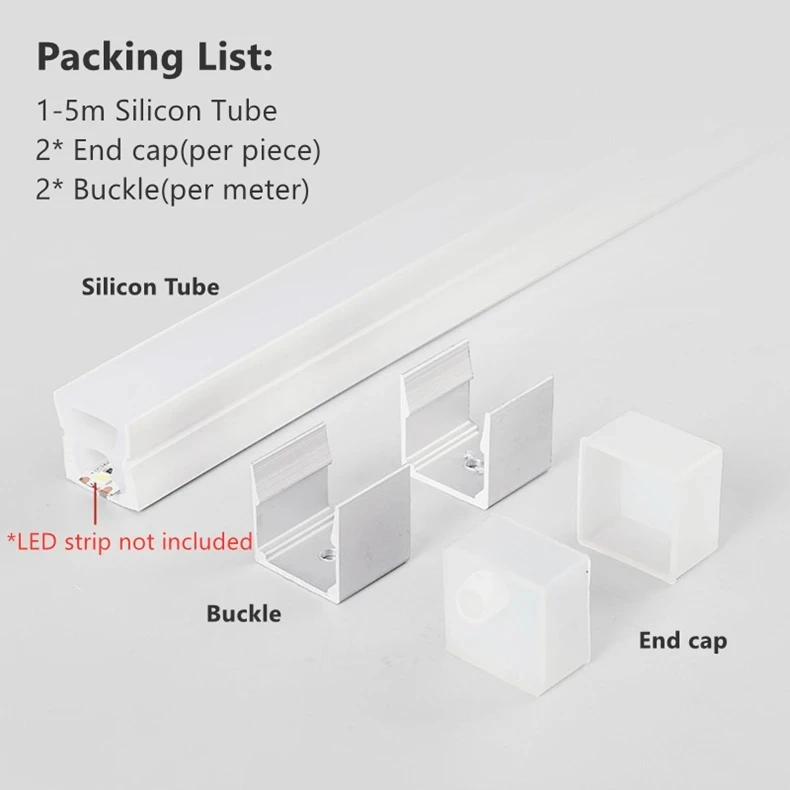 Led Neon Rope Tube Waterproof Diy Flexible Silicone Ribbon Diffuser for Ws2812B 5050 Led Strip Light Home Linear Decor Lighting