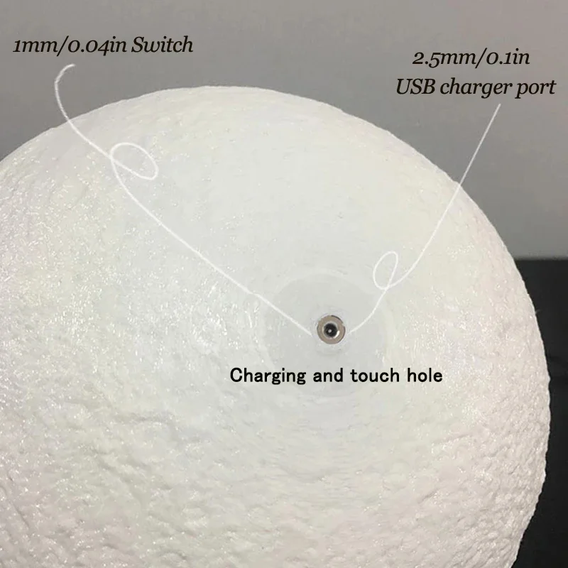 3D LED Moon Lamp Nightlight Fairy Table Bedroom Bedside Cute Kids Night Light for Room Birthday Party Decoration Holiday Gifts