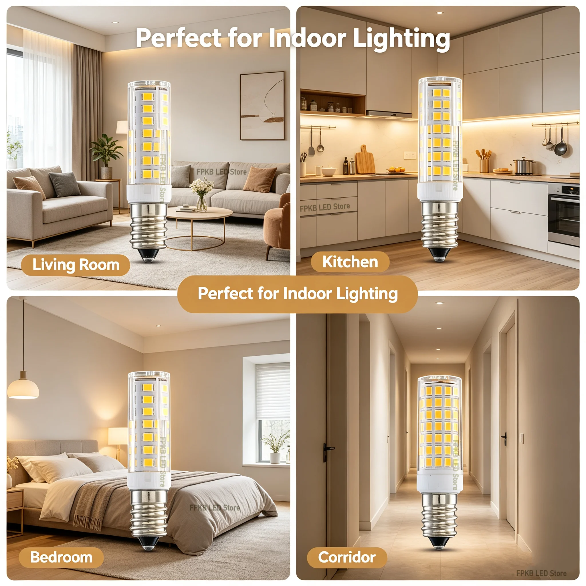 18W 15W 12W 9W 7W E14 LED Bulb Lamp 220V-240V Mini Corn Bulb Light 2835SMD 360 Beam Angle Replace Halogen Chandelier Lights