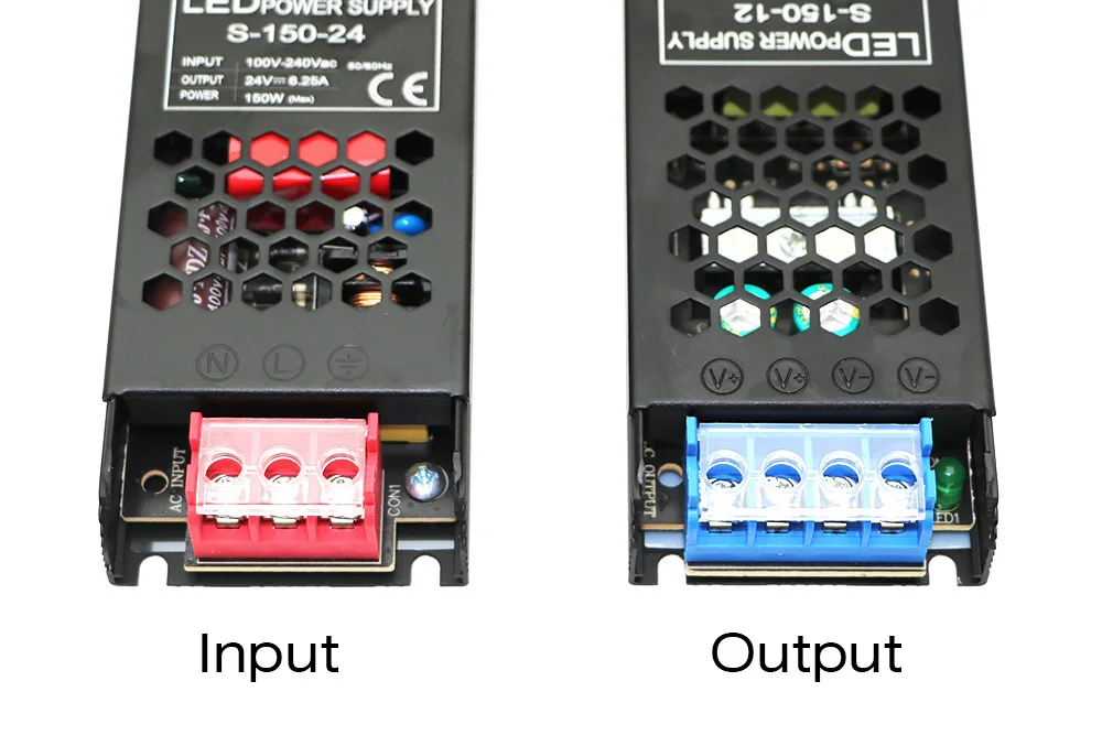 Constant Voltage Power Supply 48W 60W 100W 150W 200W 300W 400W Thin Driver For LED Strips DC 12V / 24V Lighting Transformers