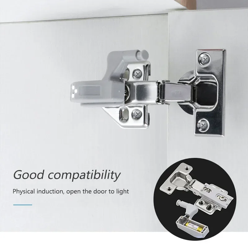Universal LED Inner Hinge Lamp Cabinet Induction Lights Wardrobe Cupboard Sensor Lights Bedroom Kitchen Closet Night Lamp