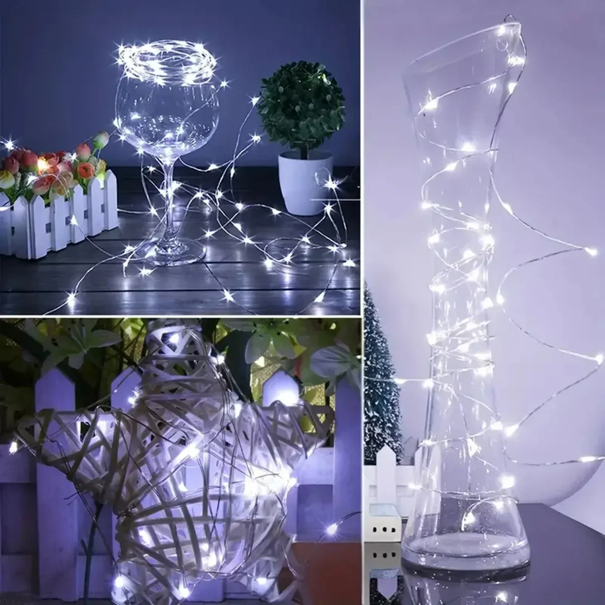 10pcs LED String Lights Atmosphere Small Colored Light Battery Powered Fairy Lights For Christmas Outdoor Room Festival Decor