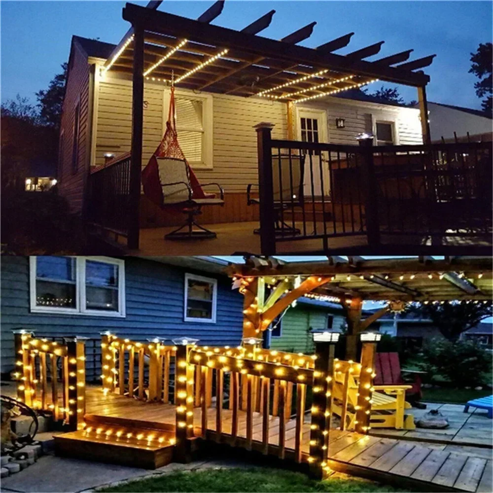 DIY Solar Led Light Outdoor Festoon Led Lamp Solar Garden Light Outdoor Waterproof Fairy Garland String Christmas Lights Decor