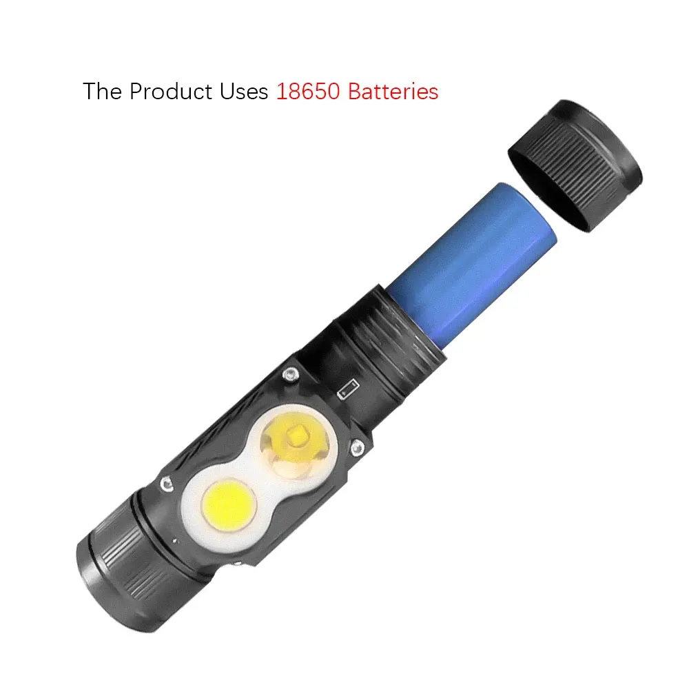 Type-C White Red LED headlamp Fishing 18650 headlight Torch Hunting head lamp Camping Headlamp Memory Function Flash light head