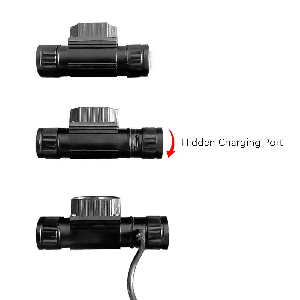 Type-C White Red LED headlamp Fishing 18650 headlight Torch Hunting head lamp Camping Headlamp Memory Function Flash light head