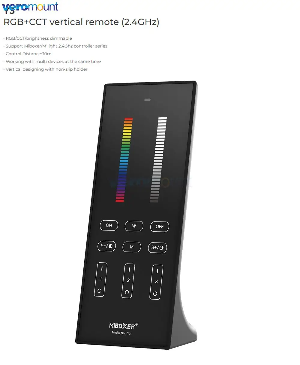 MiBoxer Wireless RGB+CCT Zone Panel Hand Remote FUT088 FUT089 FUT089S FUT100 FUT092 S2W+ S2-W S2-B C4 C5 C8 Y3 K6 2.4G RF Remote