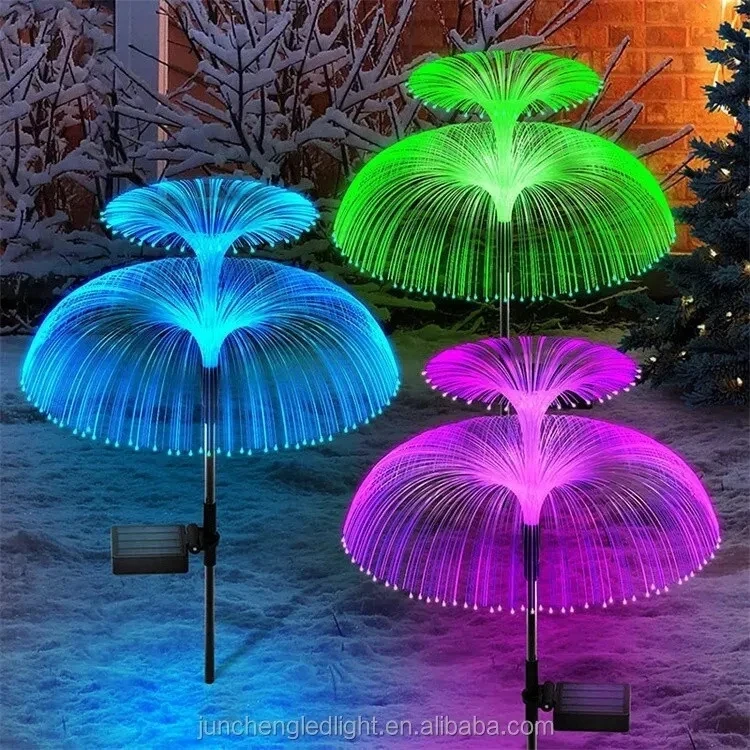 1-10pcs 7Color Changing Outdoor Lamp Solar Jellyfish Lights Waterproof Pathway Lawn Garden Decor Lighting