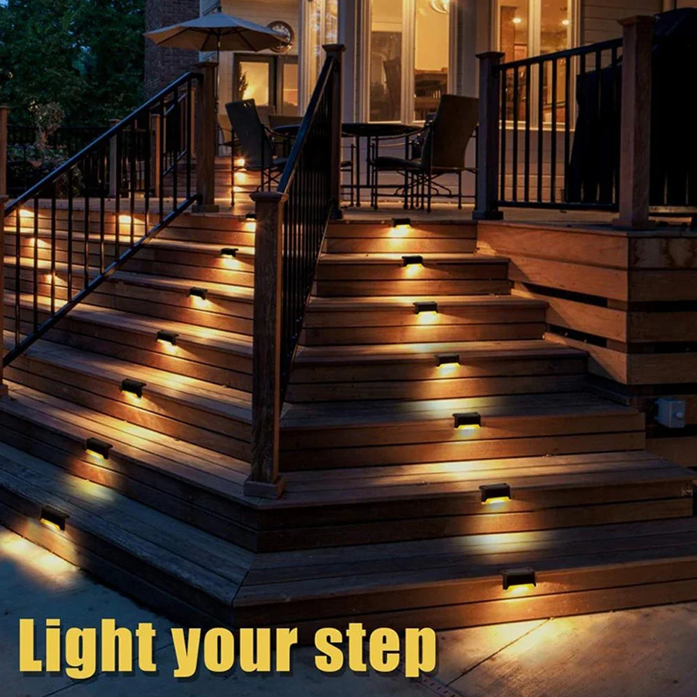 1~20PCs LED Solar Lights Outdoor Waterproof Fence Deck Lights for Outside Yard Balcony Garden Stair Lamp
