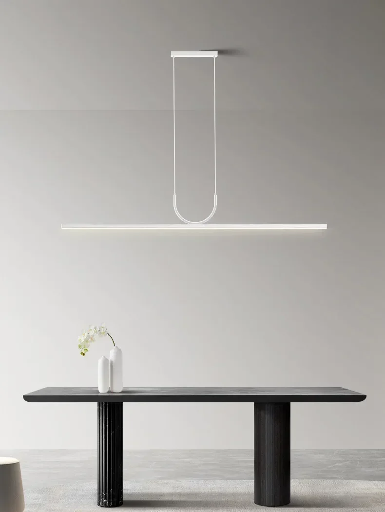 Nordic Minimalist LED Ceiling Chandelier for Dining Living Room Table Kitchen Island Simple Pendant Lamp Indoor Lighting Fixture