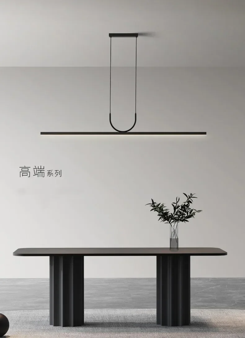 Nordic Minimalist LED Ceiling Chandelier for Dining Living Room Table Kitchen Island Simple Pendant Lamp Indoor Lighting Fixture