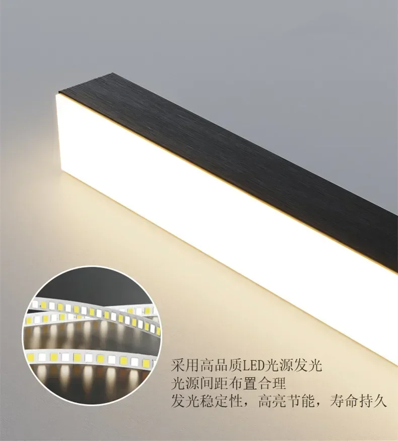 Nordic Minimalist LED Ceiling Chandelier for Dining Living Room Table Kitchen Island Simple Pendant Lamp Indoor Lighting Fixture