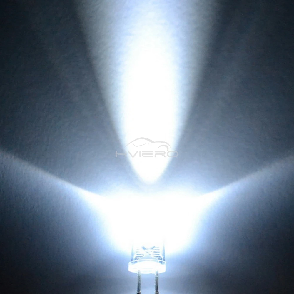 100pcs F5 5mm Round White Red Blue Warm Pink UV Water Clear Led Super Bright Lights Emitting Diodes 6000-6500k Lamp Beads Bulb