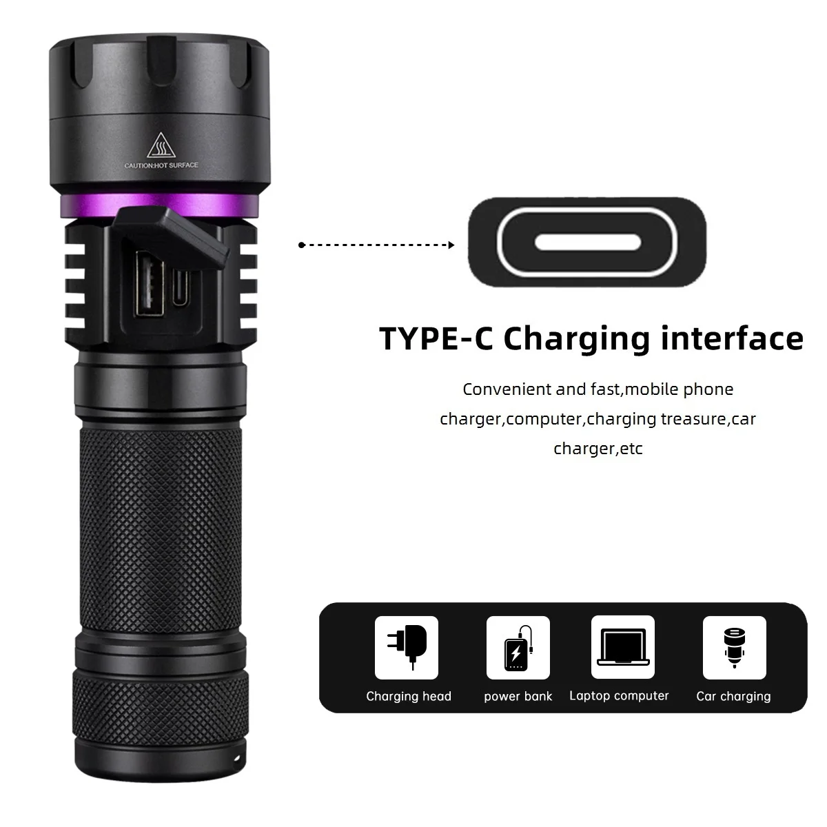 120W 365nm UV Flashlight 6Light Ultra Violet Black Light Ink Dryer Money Fluorescer Cat Dog Urine Tinea Ore Money Detector SV116
