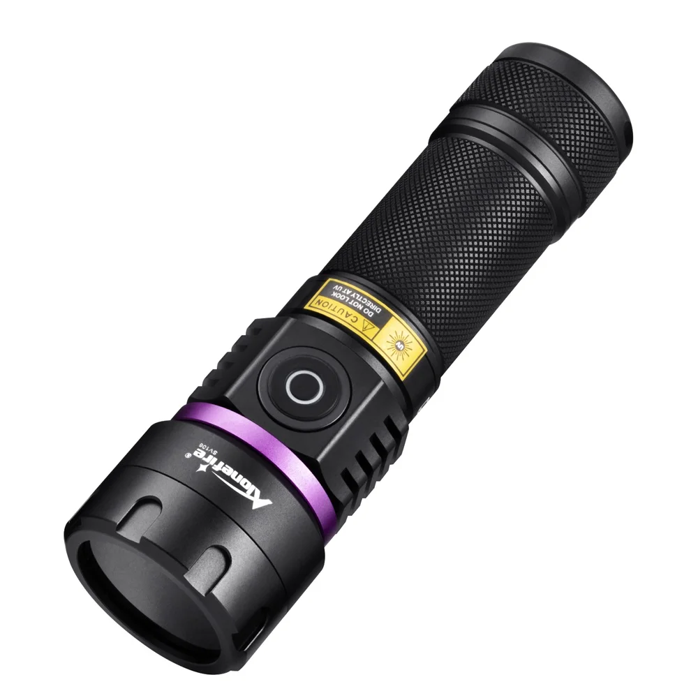 120W 365nm UV Flashlight 6Light Ultra Violet Black Light Ink Dryer Money Fluorescer Cat Dog Urine Tinea Ore Money Detector SV116