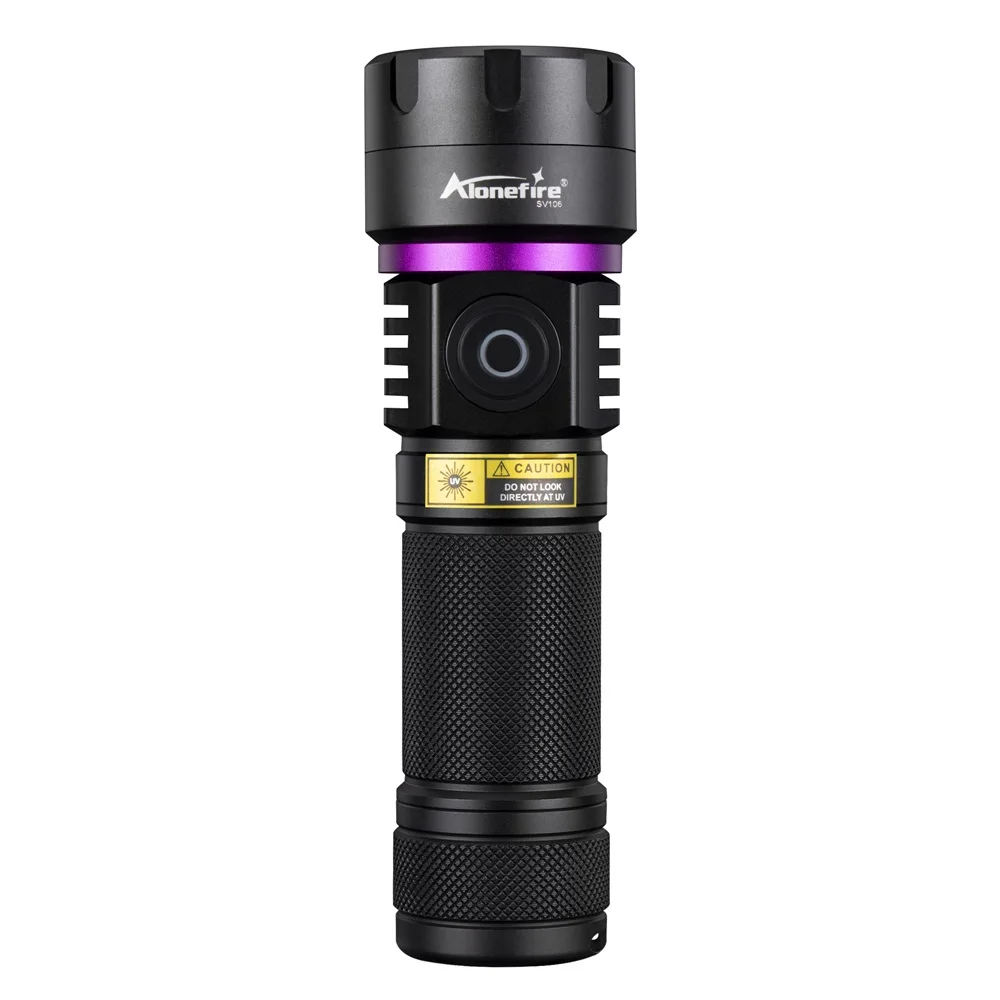 120W 365nm UV Flashlight 6Light Ultra Violet Black Light Ink Dryer Money Fluorescer Cat Dog Urine Tinea Ore Money Detector SV116