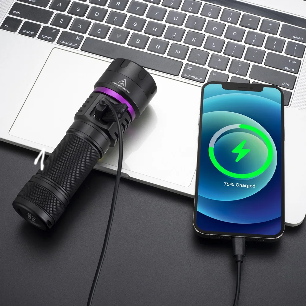120W 365nm UV Flashlight 6Light Ultra Violet Black Light Ink Dryer Money Fluorescer Cat Dog Urine Tinea Ore Money Detector SV116