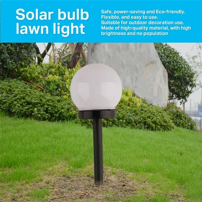 Heinast Solar LED Bulb Light Energy House Lamp Waterproof Outdoor Garden Light Street Solar Panel Ball Lights Lawn Yard Lamp