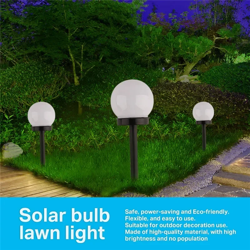 Heinast Solar LED Bulb Light Energy House Lamp Waterproof Outdoor Garden Light Street Solar Panel Ball Lights Lawn Yard Lamp