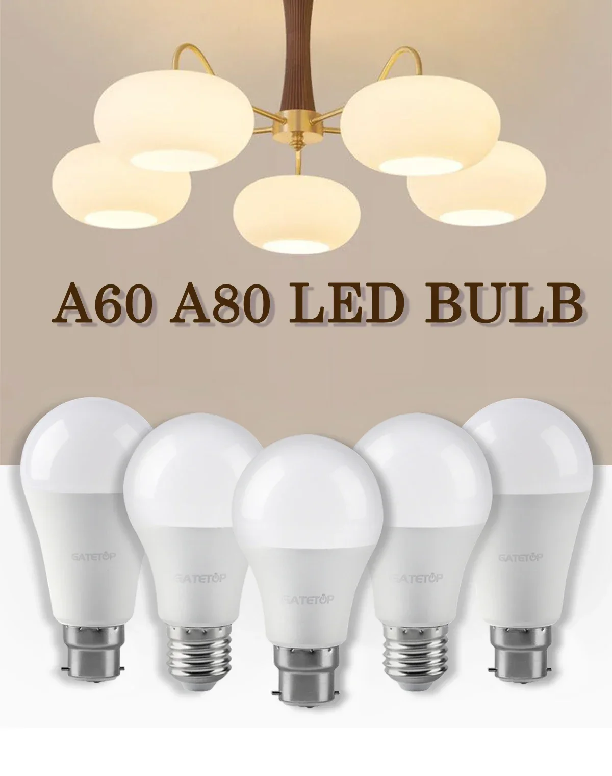 2PCS 24W 20W 18W 15W Bulb Hight Lumen E27 B22 Base Led Lamps AC220V 230V 110V Light Lamps for Home Derection Living Room Lights