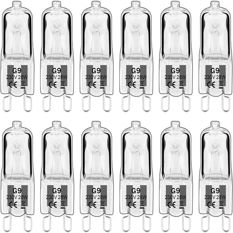 10/50/100PCS G9 18W 20W 25W 40W 60W 220V Eco Halogen Light Bulbs Capsule LED Lamp Bulbs Inserted Beads Crystal Lamp Halogen Bulb