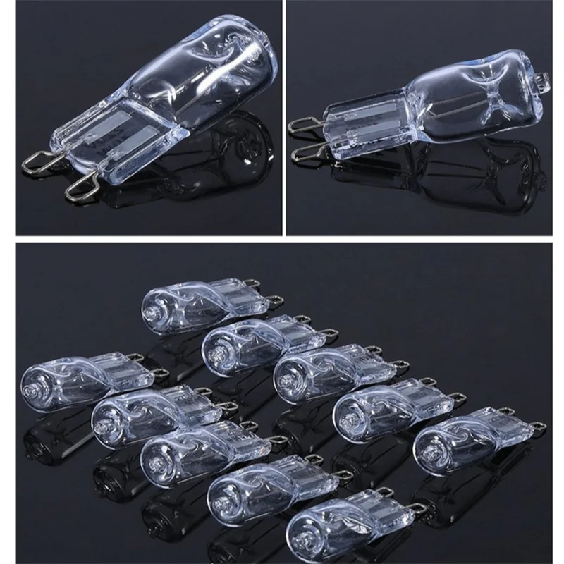 10/50/100PCS G9 18W 20W 25W 40W 60W 220V Eco Halogen Light Bulbs Capsule LED Lamp Bulbs Inserted Beads Crystal Lamp Halogen Bulb
