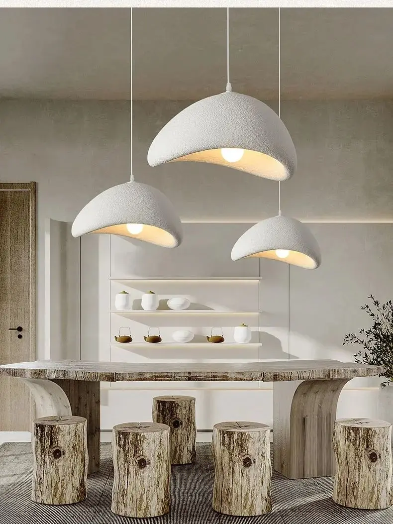 Modern LED Ceiling Chandelier Lights for Living Room Bedroom Dining Room Pendant Lights Nordic Wabi Sabi Home Decor Hanging Lamp