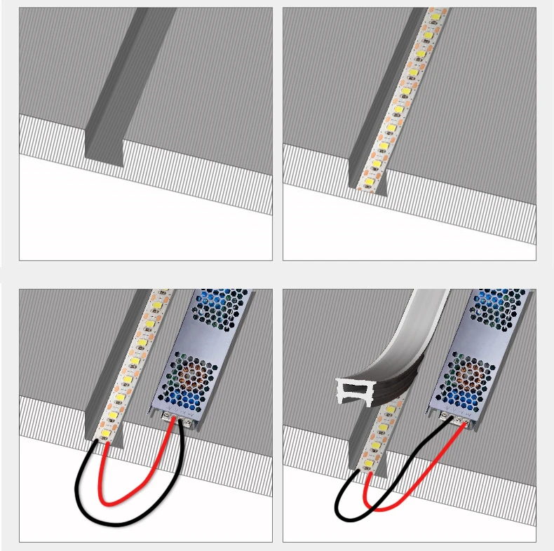 1-10M Recessed Black Led Neon Rope Tube 10/20/30Mm Flexible Silicone Strip Led Channel Diffuser Cover Soft Tape Ribbon Light