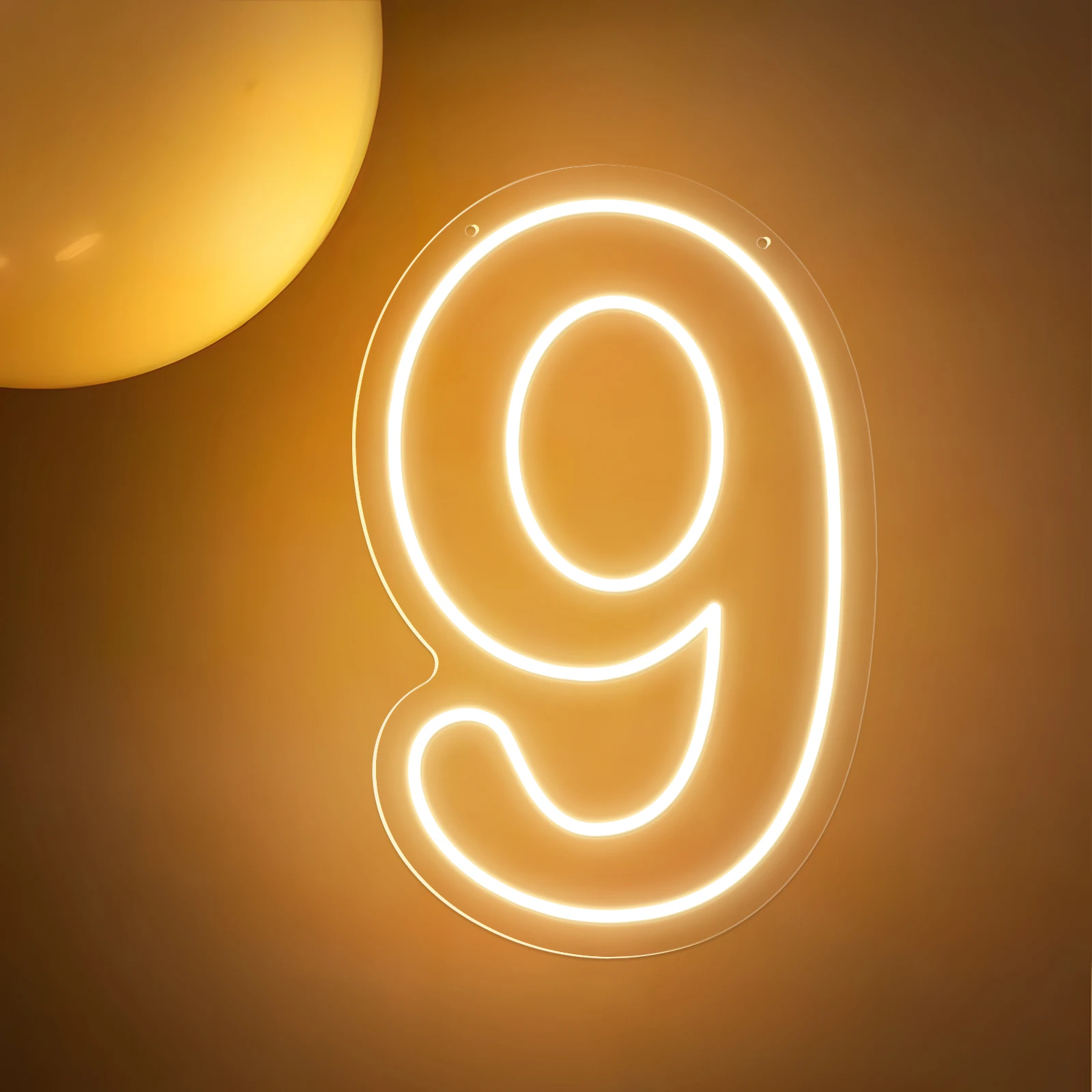 1-9 Numbers Happy Birthday Neon Sign Birthday Party Decoration lights Wedding Decor Neon LED Lights Room Wall Decor Lights