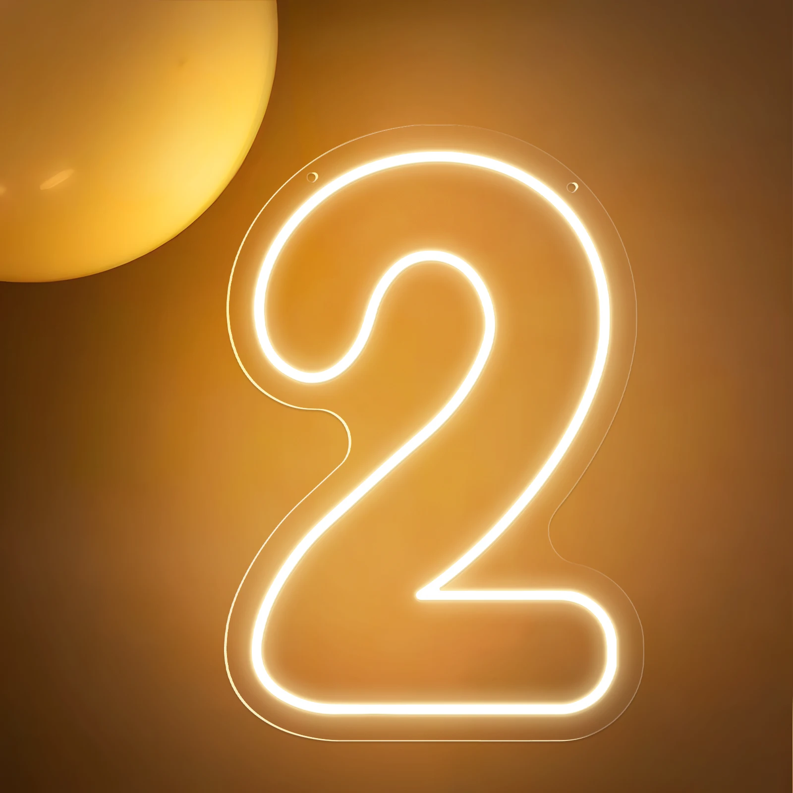 1-9 Numbers Happy Birthday Neon Sign Birthday Party Decoration lights Wedding Decor Neon LED Lights Room Wall Decor Lights