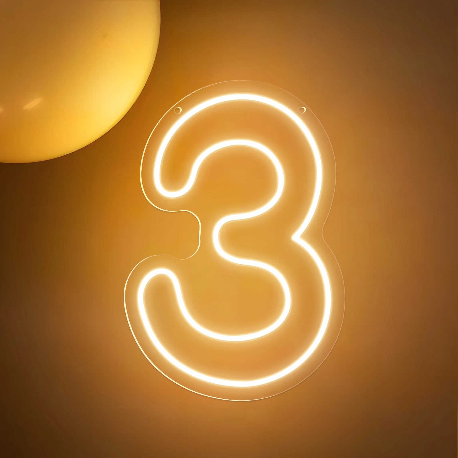 1-9 Numbers Happy Birthday Neon Sign Birthday Party Decoration lights Wedding Decor Neon LED Lights Room Wall Decor Lights