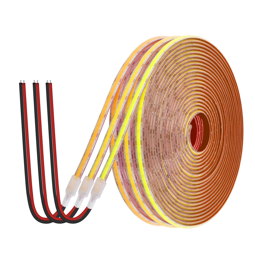 IP68 Waterproof COB LED Strip 12V 24V Flexible Ribbon Tape 320LEDs High Density Linear Light for Home Decoration 0.5-10M