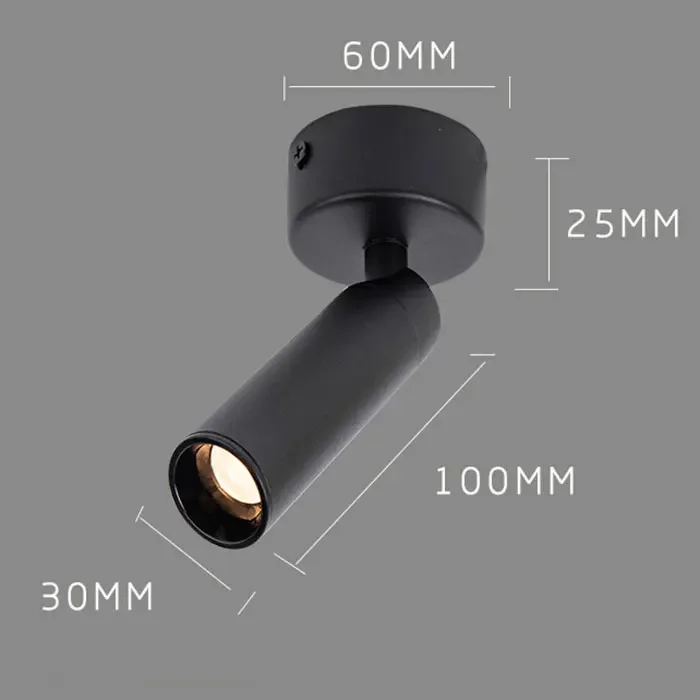 3°/8°/15°/ Narrow Beam Ceiling Spotlights 3W 5W Industrial Surface Mount Pin Spot Light for Jewelry Museum Gallary Picture Light