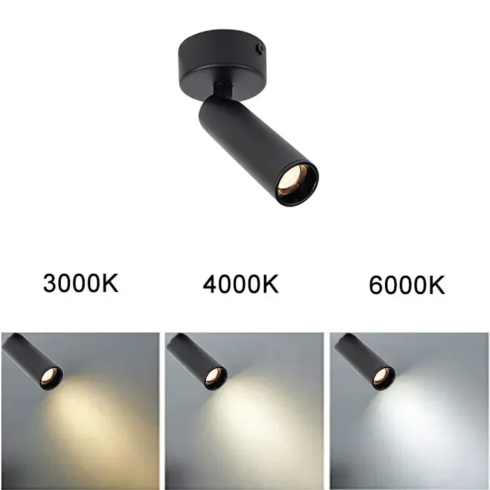 3°/8°/15°/ Narrow Beam Ceiling Spotlights 3W 5W Industrial Surface Mount Pin Spot Light for Jewelry Museum Gallary Picture Light