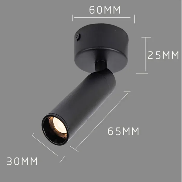 3°/8°/15°/ Narrow Beam Ceiling Spotlights 3W 5W Industrial Surface Mount Pin Spot Light for Jewelry Museum Gallary Picture Light