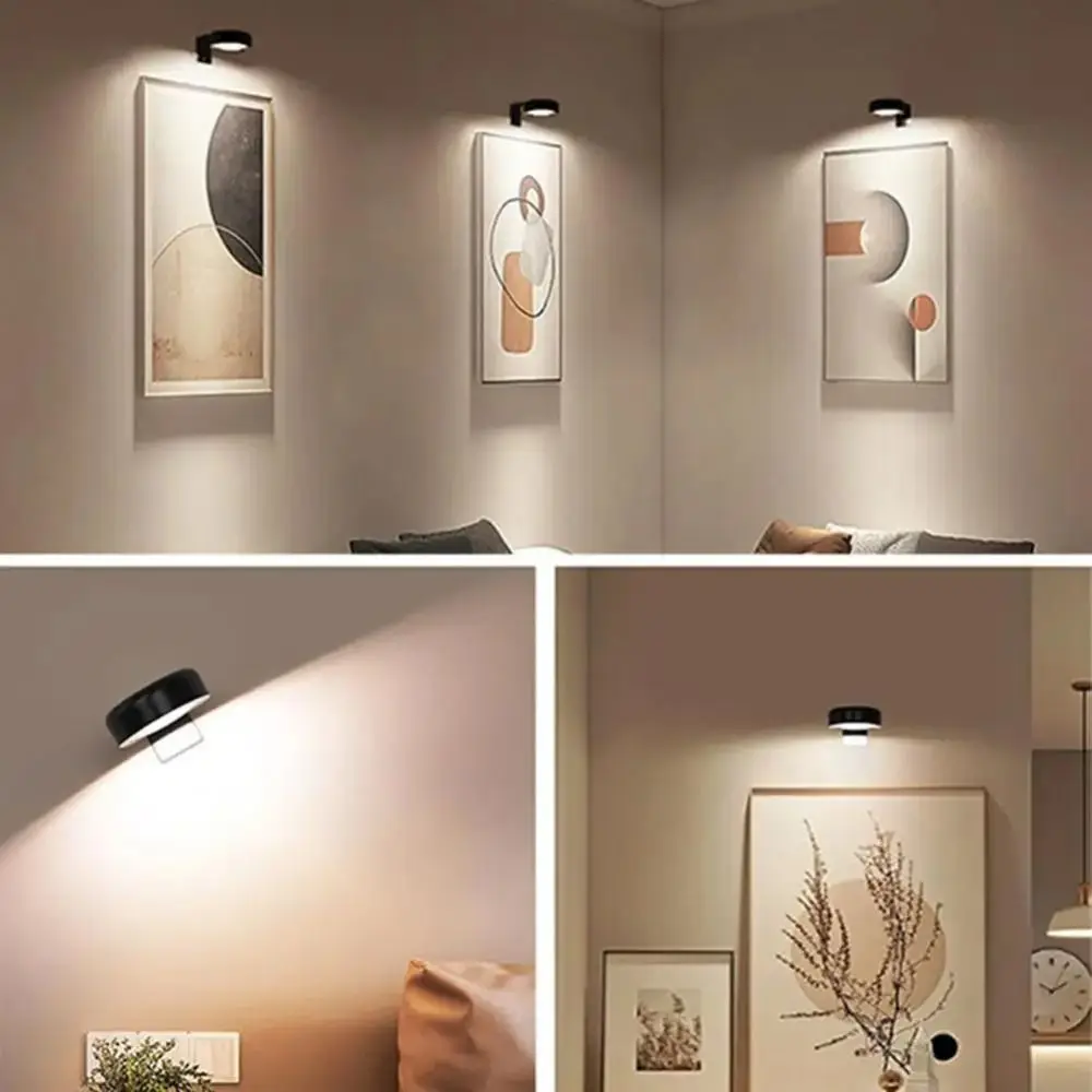 Wall-mounted RGB Painting Light Dimmable with Remote Control Painting Lamp Adjustable 13-Color Battery Operated