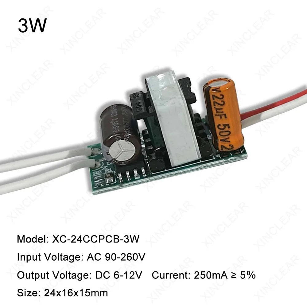 LED Panel Driver Constant Current 3W 5W 7W 12W 18W 24W DC 250-280mA LED Power Supply Plastic AC 90-265V Home Improvement