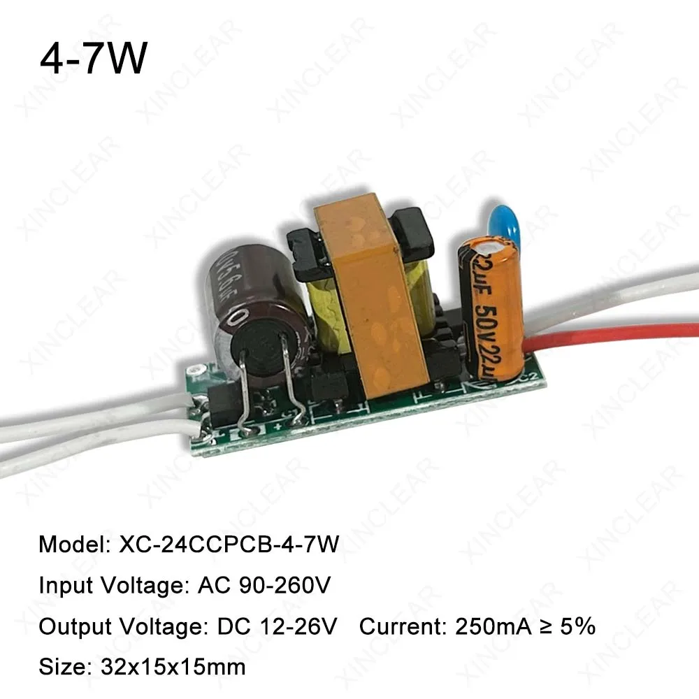 LED Panel Driver Constant Current 3W 5W 7W 12W 18W 24W DC 250-280mA LED Power Supply Plastic AC 90-265V Home Improvement
