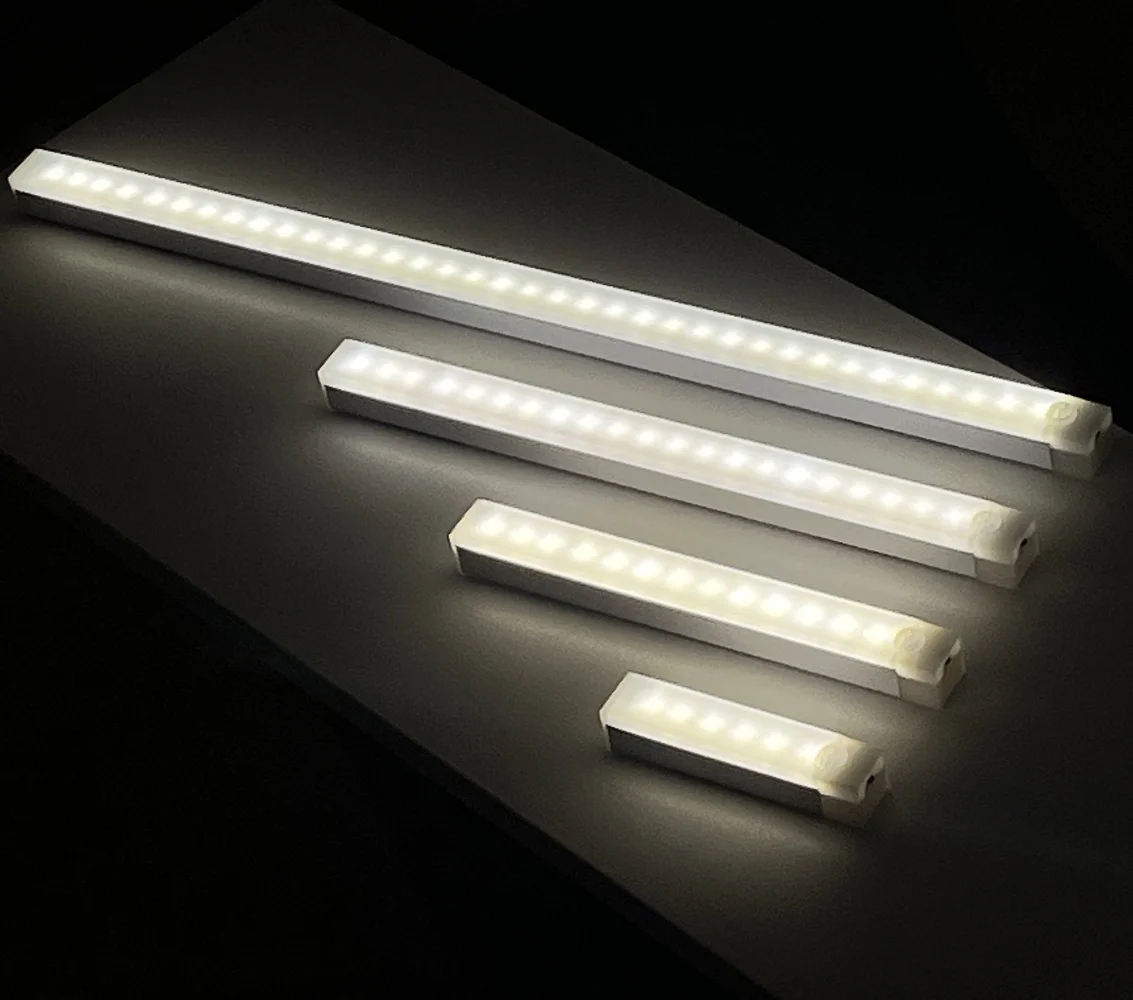 AITHEA Rechargeable Motion Sensor LED Bar Light Induction Night Light Portable Lamp for Cabinet Bedside Bathroom Mirror Light