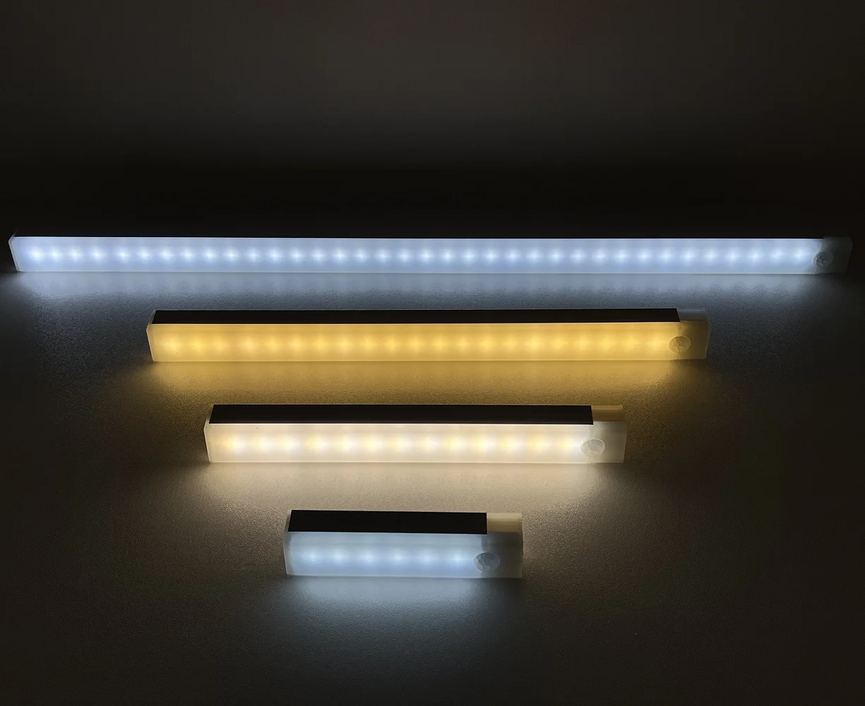 AITHEA Rechargeable Motion Sensor LED Bar Light Induction Night Light Portable Lamp for Cabinet Bedside Bathroom Mirror Light