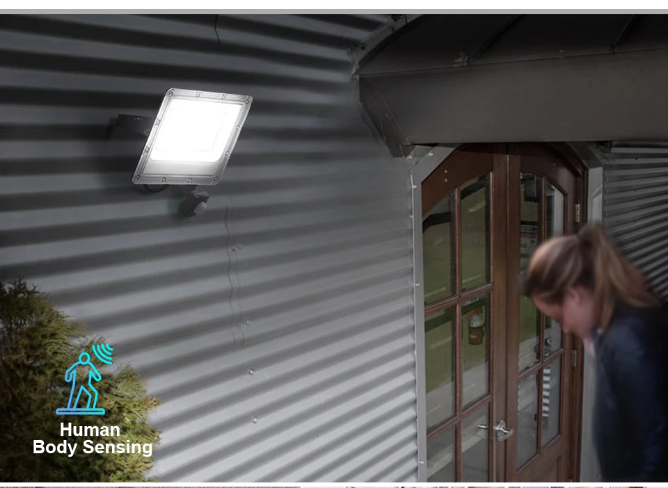 Outdoor LED Flood Light 500W 300W 200W 220V Motion Sensor Waterproof Spotlight Garden Lighting Landscape Floodlight Street Lamp