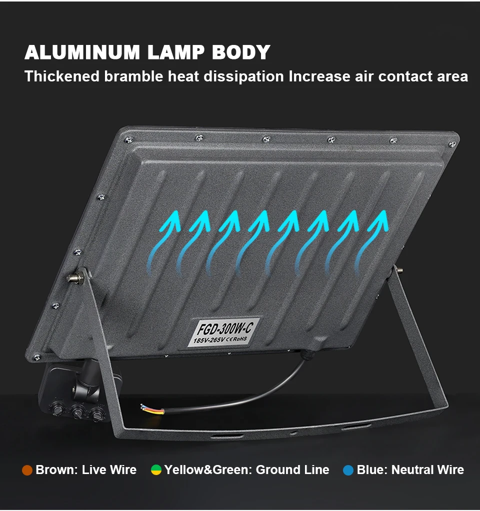 Outdoor LED Flood Light 500W 300W 200W 220V Motion Sensor Waterproof Spotlight Garden Lighting Landscape Floodlight Street Lamp