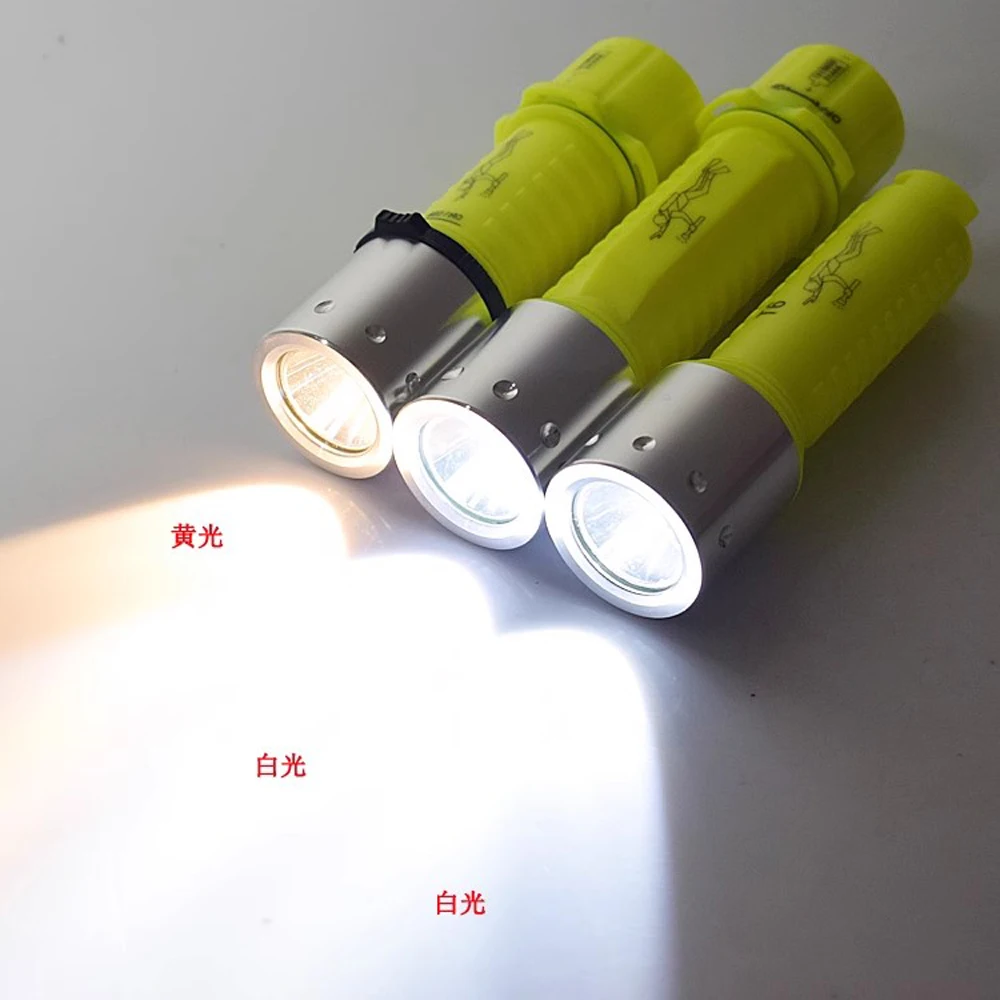 Diving Flashlight with Rechargeable Power, Scuba Dive Light Super Bright, Underwater Flashlights IPX8 Waterproof 3 Modes Dive