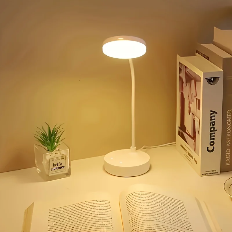 LED Desk Lamp With USB Charging Port Flexible LED White Light Perfect for Home Office Reading Study Warm/White Touch Control