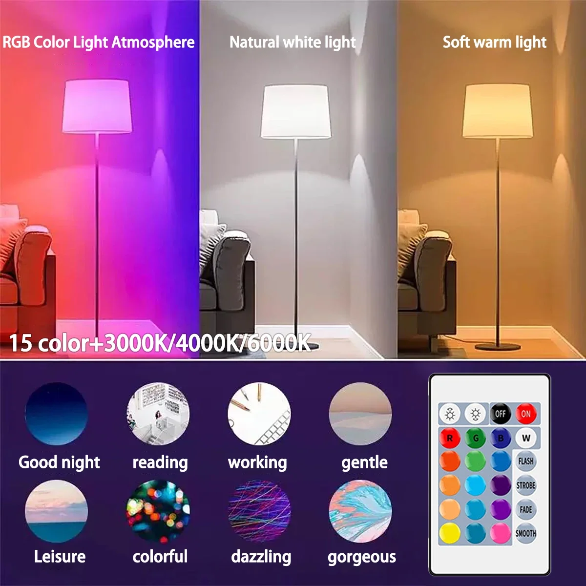 1-10PCS Colorful Change RGB GU10 LED Spotlight Bulb 24 Key Remote Control Dimmable 6W AC220V 110V for Bedroom Living Room Lamp